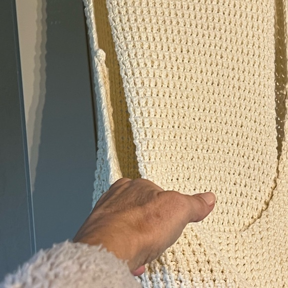 Trina Turk cream loose knit cowl neck sweater, size S - Picture 5 of 5